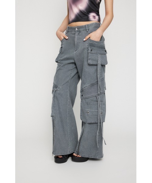 パンツ LAGUA GEM LAGUA GEM カーゴパンツ WIDE FLARE CARGO パンツ レディース