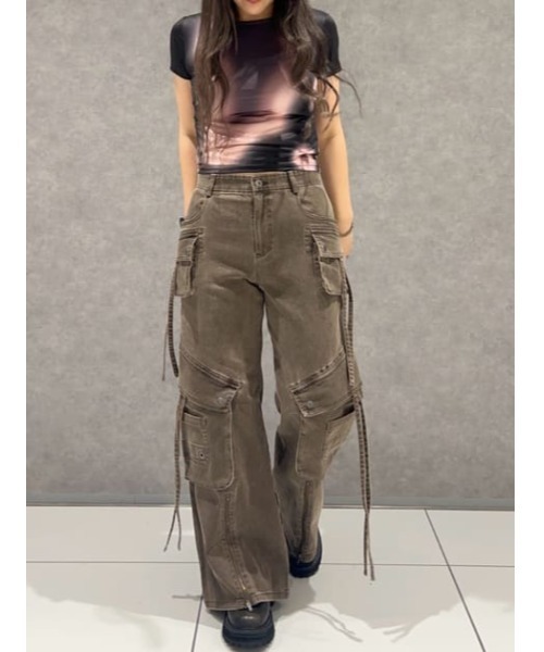 LAGUA GEM カーゴパンツ WIDE FLARE CARGO パンツ レディース