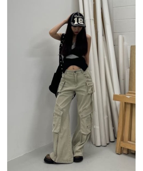 LAGUA GEM カーゴパンツ WIDE FLARE CARGO パンツ レディース