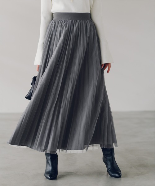 ur's（ユアーズ） スカート プリーツチュールスカート : ZOZOTOWN