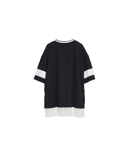 tシャツ 「Nora Lily」「elle」Hug Number 23 Mesh Tule Layer Tee レディース Nora Lily tシャツ 「Nora Lily」「elle」Hug Number 23 Mesh