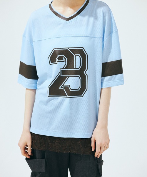 Nora Lily tシャツ 「Nora Lily」「elle」Hug Number 23 Mesh