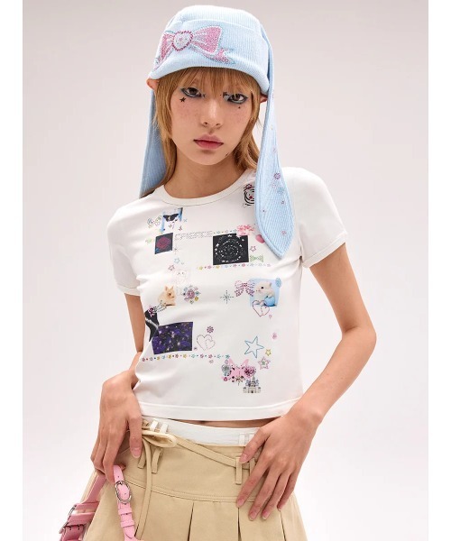 tシャツ CFIERCE/フィアス/STICKER T SHIRT レディース メンズ