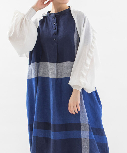 nop de nod（ノップドゥノッド） カーディガン 後ろフリルボレロ