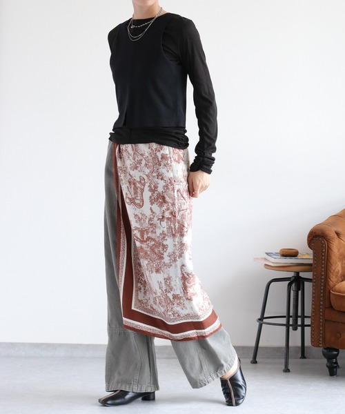 cepo（セポ） スカーフ バンダナ フラワーパターンビッグスカーフ