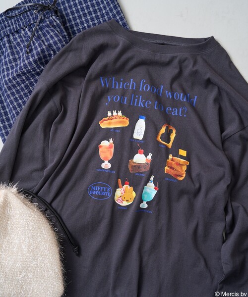 FREAK'S STORE tシャツ miffy フードプリント ロンT/ミッフィー