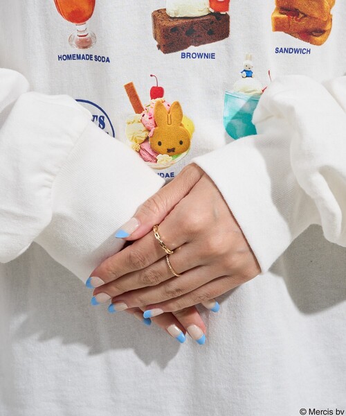 FREAK'S STORE tシャツ miffy フードプリント ロンT/ミッフィー