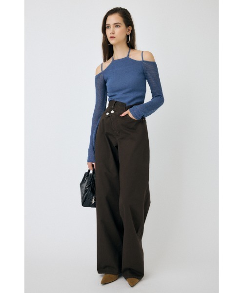 MOUSSY チノパン 「25年AW新作」CROSS CHINO WIDE STRAIGHT