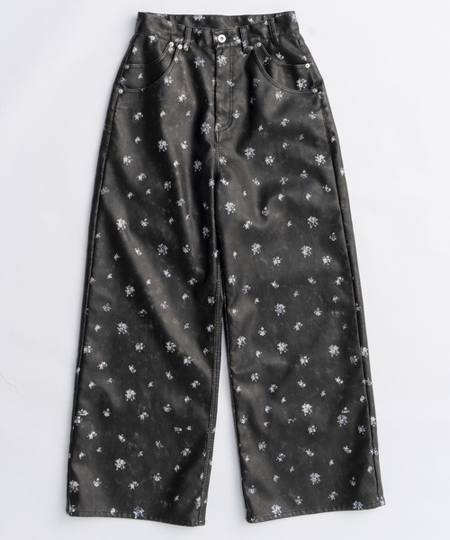 MAISON SPECIAL（メゾンスペシャル） パンツ Vegan Leather Flower