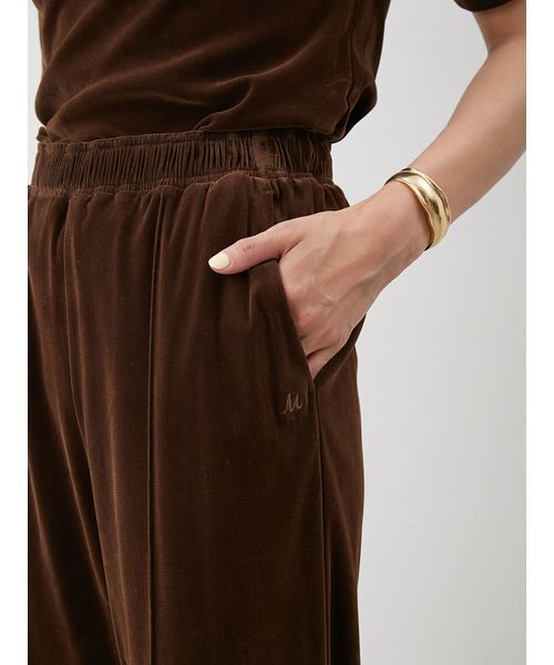 Mila Owen（ミラオーウェン） パンツ 「セットアップ対応」ベロアSET