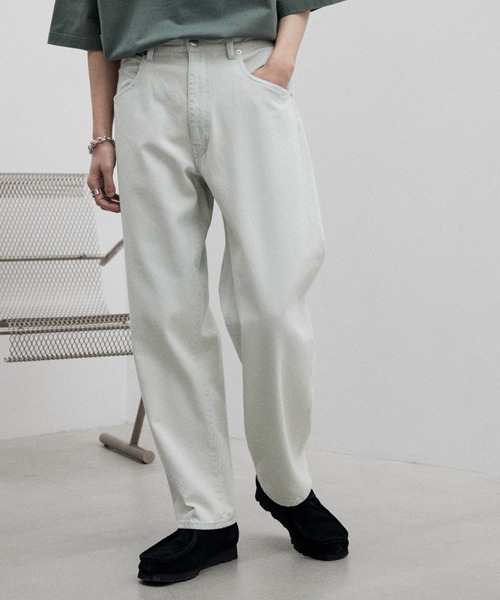 「WYM LIDNM」 加工デニムパンツ M ブルー メンズ