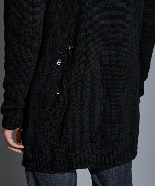 5351 POUR LES HOMMES カーディガン ダメージ ニット