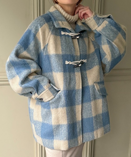 「JUNOAH」 ダッフルコート MEDIUM ブラック レディース_画像4