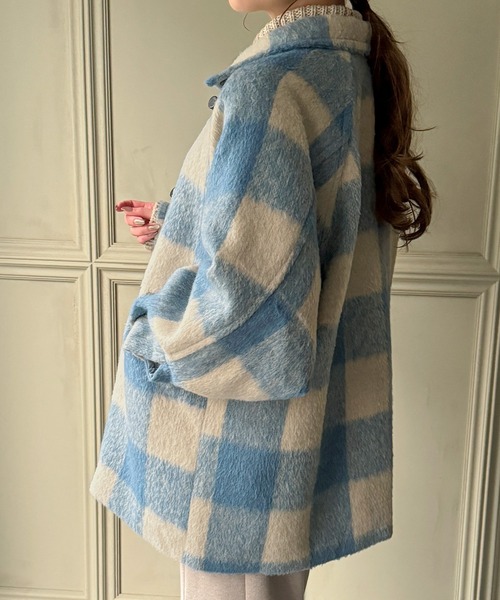 「JUNOAH」 ダッフルコート MEDIUM ブラック レディース_画像7