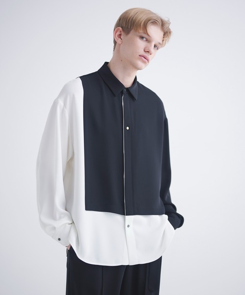 CULLNI 長袖シャツ ホワイト/ネイビー CULLNI（クルニ） 長袖シャツ 0 ネイビー メンズ : ZOZOTOWN Yahoo!店