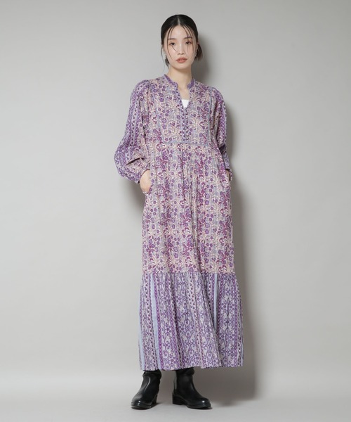 sara mallika　コットン リネン フラワー　ワンピース　美品　ロング 楽天市場】【Sara Mallika】 Cotton Linen Big Flower Emb Dress