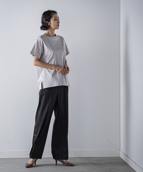 la.f（ラ・エフ） パンツ 「WEB限定」デニム見えシャンブレーワイド
