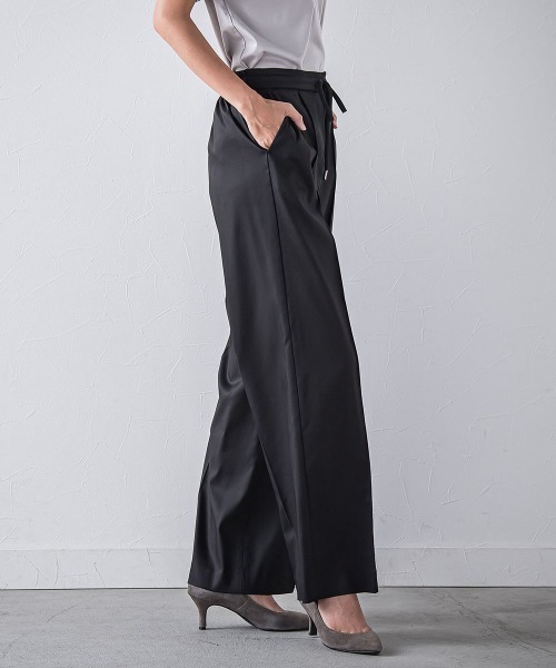 la.f（ラ・エフ） パンツ 「WEB限定」デニム見えシャンブレーワイド