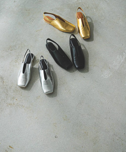 「bohmal」 フラットサンダル 23.5cm ブラック レディース_画像2