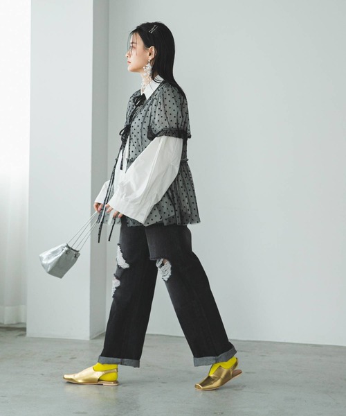 「bohmal」 フラットサンダル 23.5cm ブラック レディース_画像9