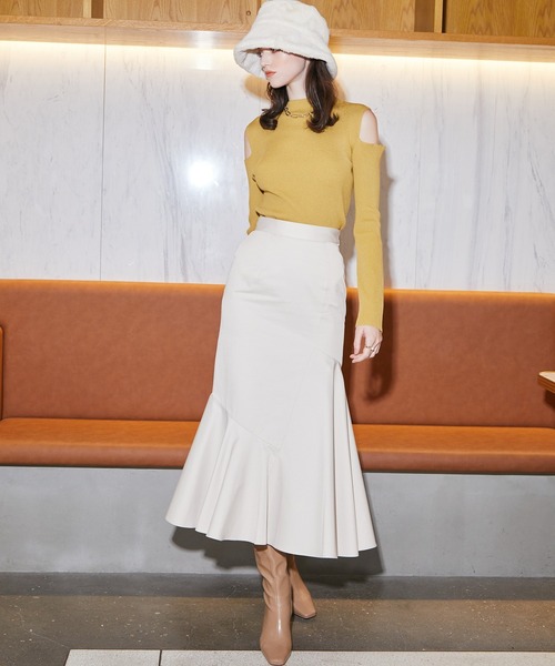 「EIMY ISTOIRE」 スカート M ベージュ レディース_画像3