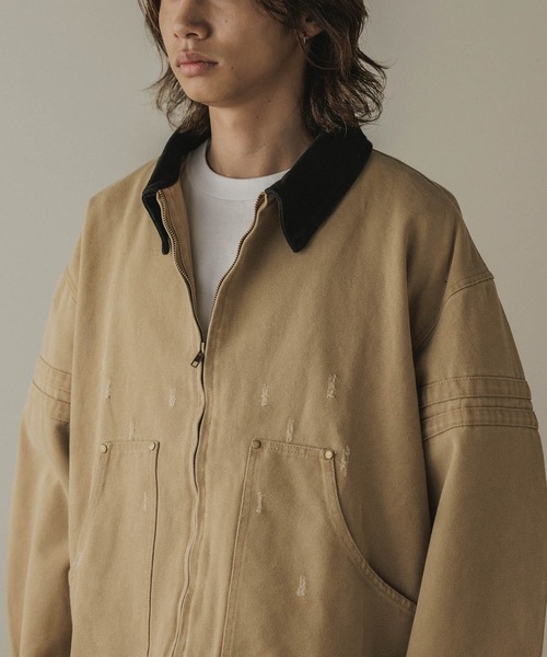 ALL RUNS ブルゾン アウター ヴィンテージライク ダック生地 ワーク