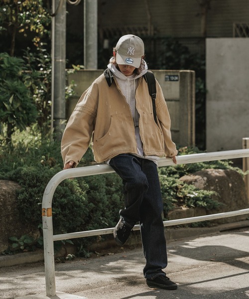 ALL RUNS ブルゾン アウター ヴィンテージライク ダック生地 ワーク