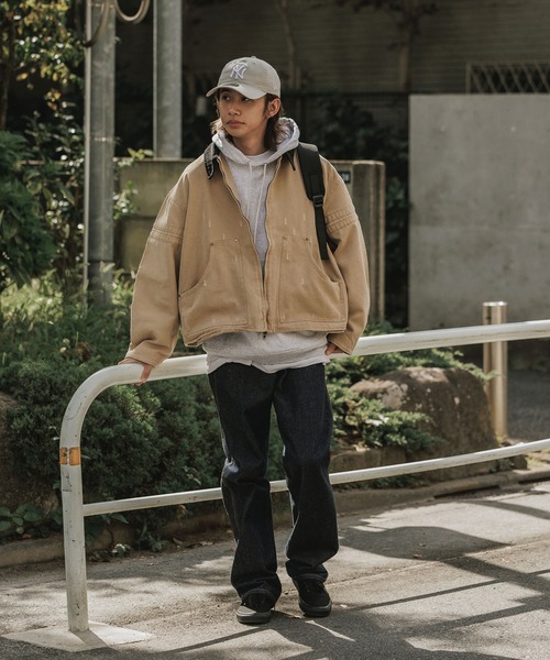 ALL RUNS ブルゾン アウター 「35%OFF」ヴィンテージライク ダック生地