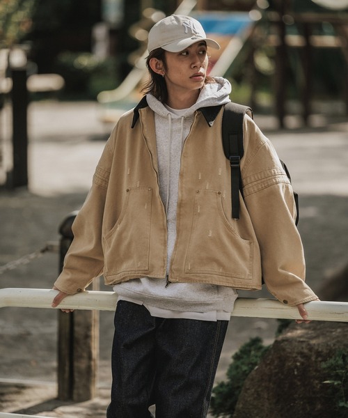 ALL RUNS ブルゾン アウター ヴィンテージライク ダック生地 ワーク