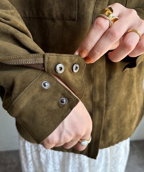 DouDou コート アウター 「セットアップ対応」フェイクスエード