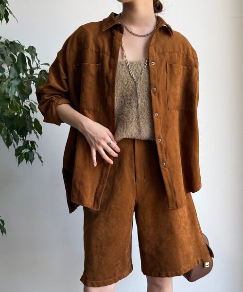 ジャケット・アウター DOU DOU DouDou コート アウター 「セットアップ対応」フェイクスエード