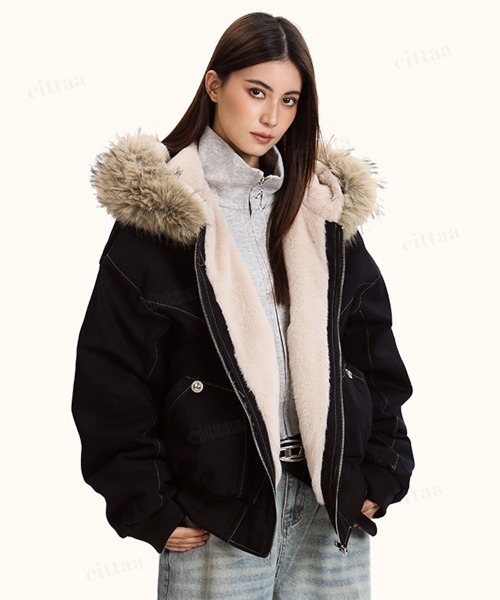 Dalfwin（ダールフィン） ブルゾン アウター 韓国ファッション ファー