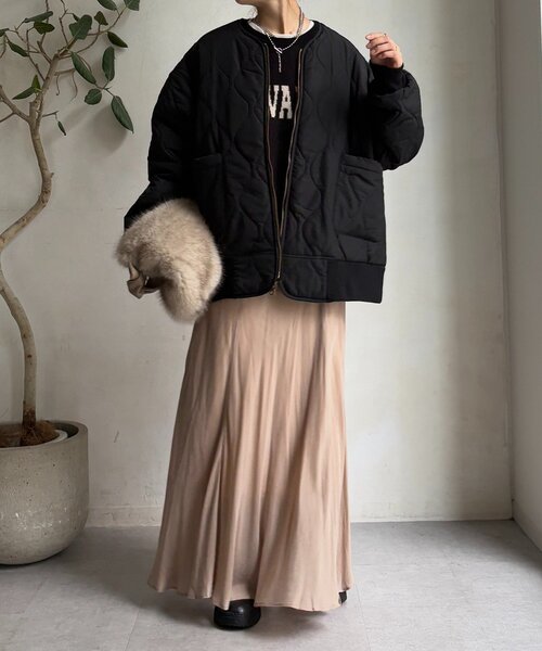 DouDou（ドゥドゥ） コート アウター キルティングMA1 レディース