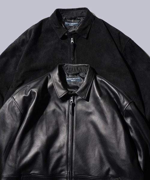 ブルゾン アウター SUNNY SPORTS GOLF / サニースポーツゴルフ LEATHER SWING TOP レザー スイングトップ メンズの画像