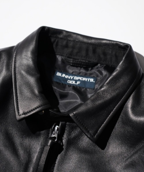 ブルゾン アウター SUNNY SPORTS GOLF / サニースポーツゴルフ LEATHER SWING TOP レザー スイングトップ メンズの画像