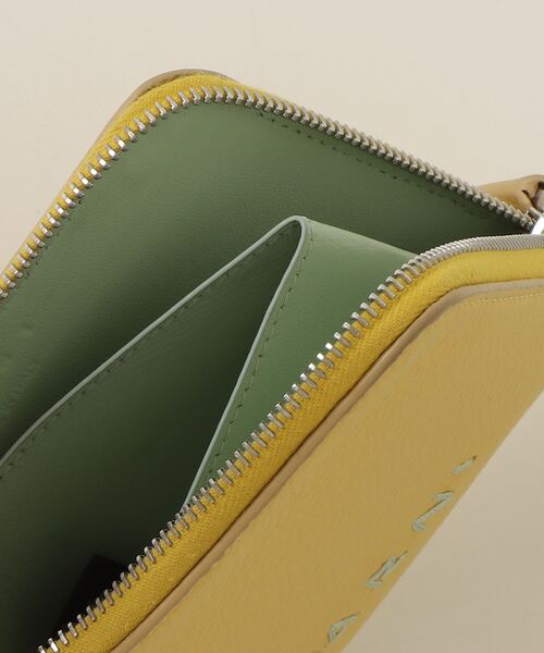 MARNI 財布　黒×イエロー マルニ MARNI 三つ折り財布 ミニ財布 折財布 レディース イエロー