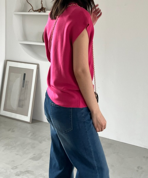 「un dix cors」 ノースリーブニット FREE ピンク系その他 レディース_画像9