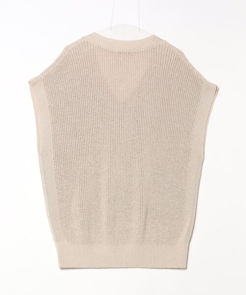「NOBLE」 ノースリーブニット - ベージュ レディース_画像2