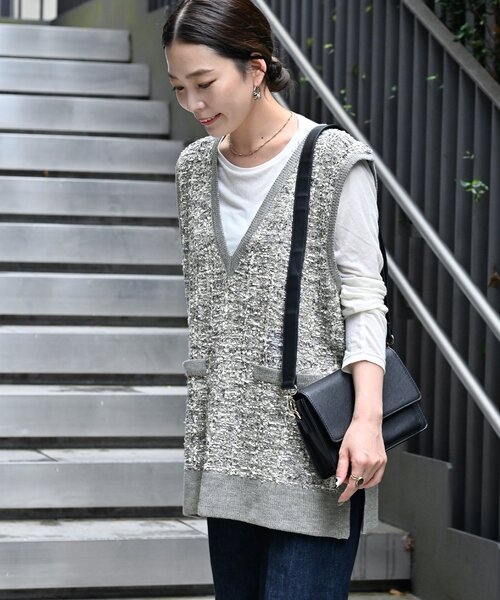 「B.C STOCK」 ニットベスト FREE ベージュ レディース_画像7