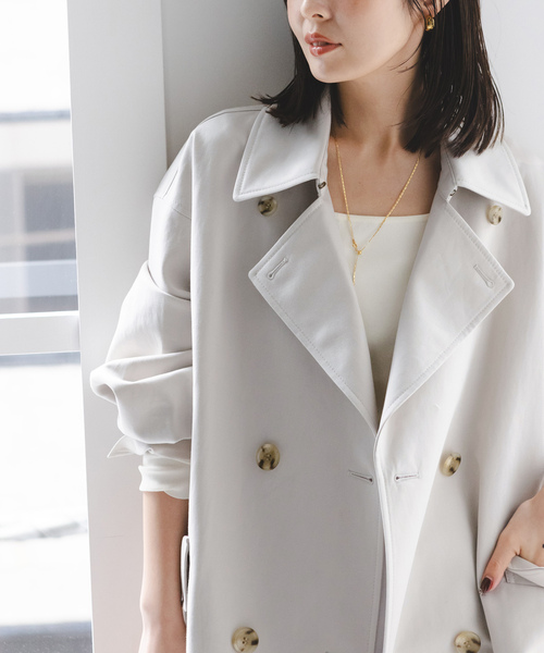 NOBLE（ノーブル） ステンカラーコート 36 ベージュ レディース