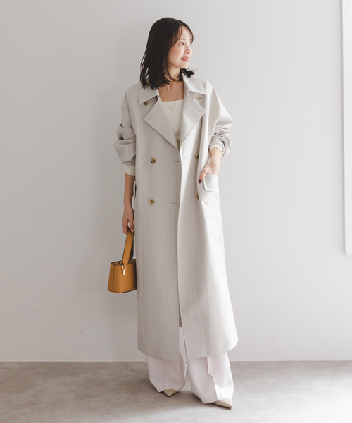 NOBLE（ノーブル） ステンカラーコート 36 ベージュ レディース