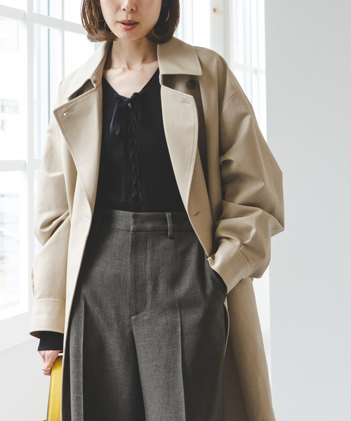 NOBLE（ノーブル） ステンカラーコート 36 ベージュ レディース