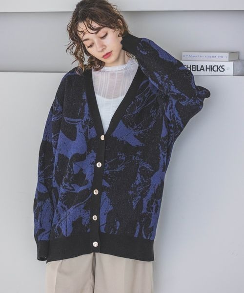 「JEANASIS」 ニットカーディガン FREE ベージュ レディース_画像7