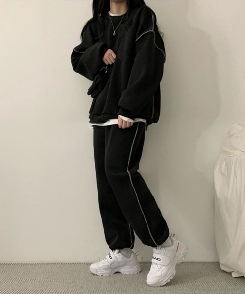 Sally Lunn セットアップ アウトステッチスウェットセットアップ