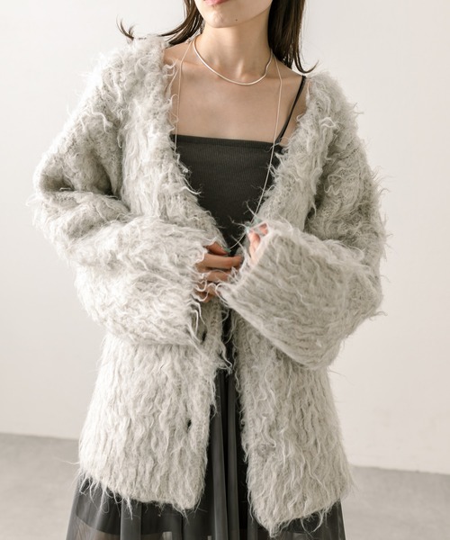 「mystic」 ニットカーディガン FREE ベージュ レディース_画像5