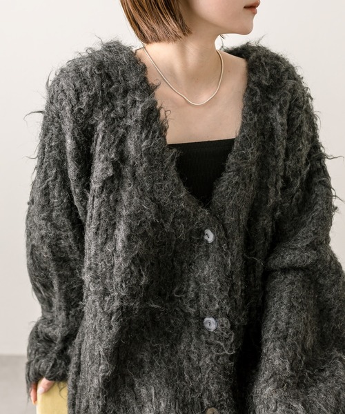 「mystic」 ニットカーディガン FREE ベージュ レディース_画像10