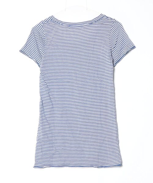 「blanc basque」 ボーダー柄半袖Tシャツ 38 ブルー レディース_画像2
