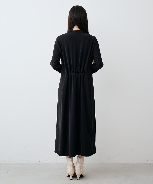 IEDIT（イディット） ワンピース 美しい黒がつづく原着素材で作った