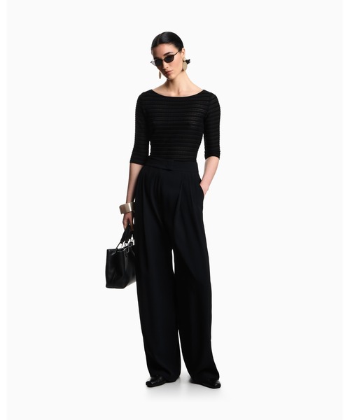 EMPORIO ARMANI ニット セーター 「エンポリオ アルマーニ」七分袖