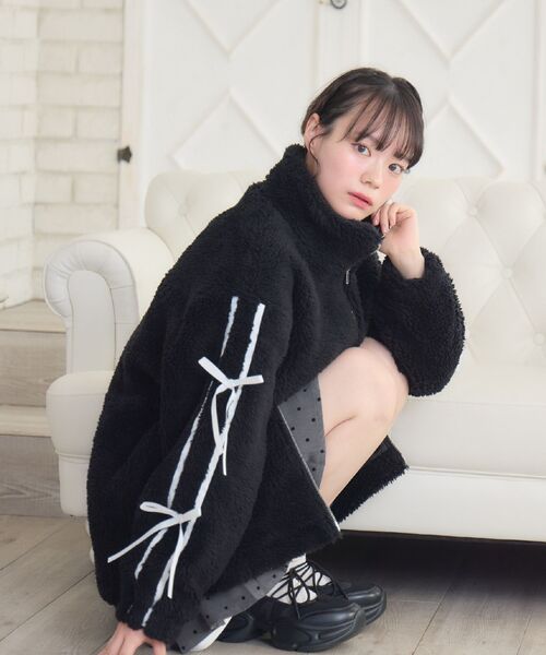 Emsexcite（エムズエキサイト） ブルゾン アウター ラインリボンボアBZ